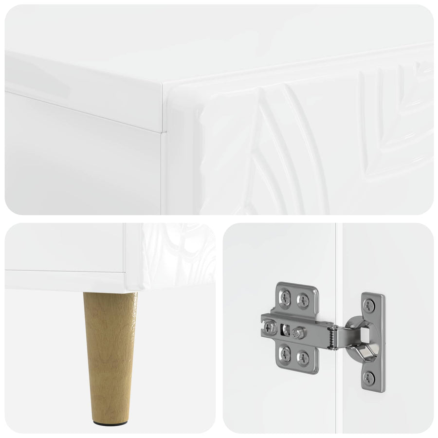 Schoenenkast DELFT 59,5 x 39,5 x 90 cm Bewerkt hout
