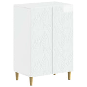 Schoenenkast bewerkt hout 59,5x39,5x90 cm hoogglans wit