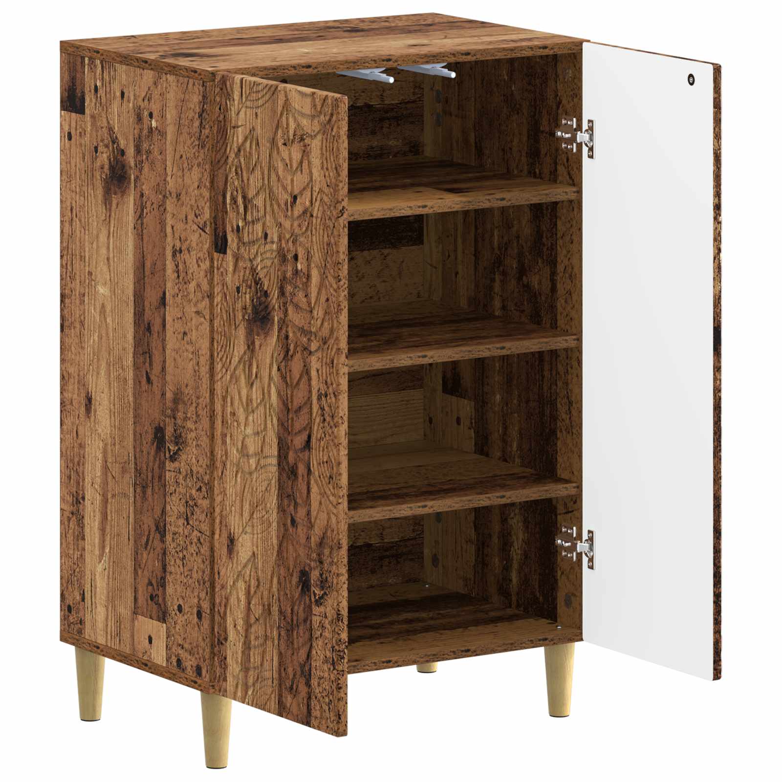 Schoenenkast DELFT 59,5 x 39,5 x 90 cm Bewerkt hout Oud hout