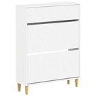 Schoenenkast DELFT 78x24x103 cm bewerkt hout wit