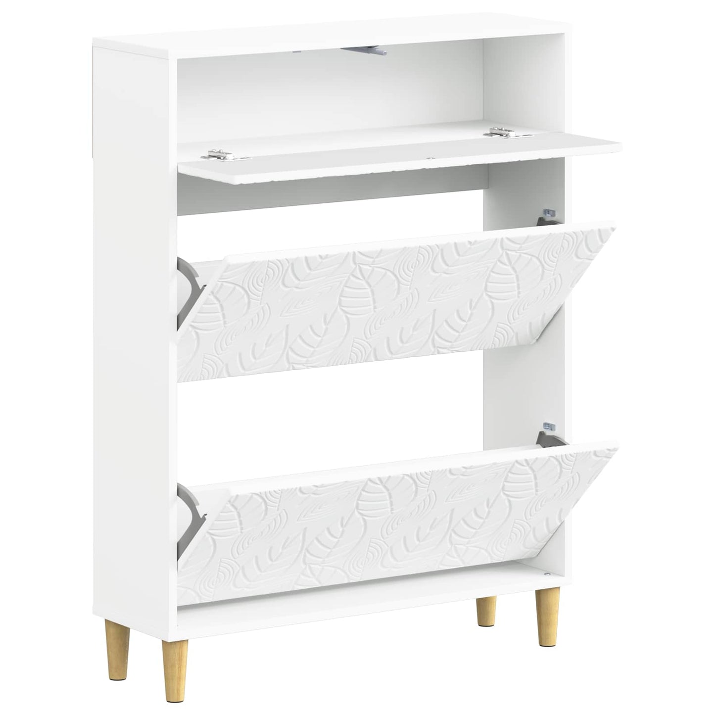 Schoenenkast DELFT 78 x 24 x 103 cm Bewerkt hout Wit