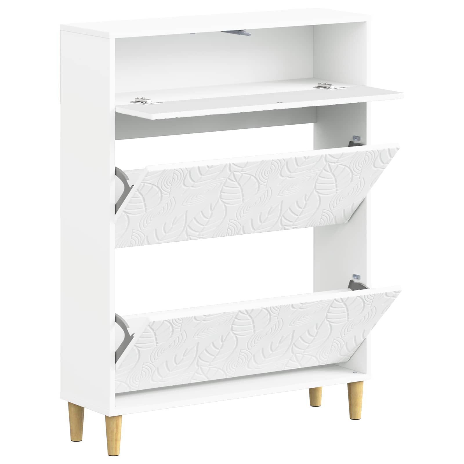 Schoenenkast DELFT 78 x 24 x 103 cm Bewerkt hout Wit