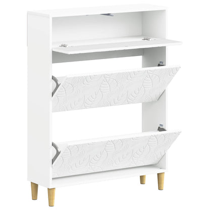 Schoenenkast DELFT 78 x 24 x 103 cm Bewerkt hout Wit