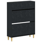 Schoenenkast 78x24x103 cm zwart bewerkt hout