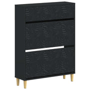 Schoenenkast 78x24x103 cm zwart bewerkt hout