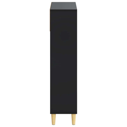 Schoenenkast DELFT 78 x 24 x 103 cm Bewerkt hout Zwart