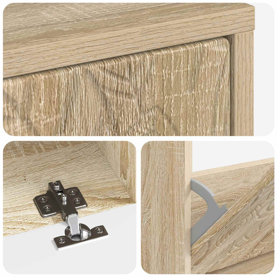 Schoenenkast DELFT 78 x 24 x 103 cm Bewerkt hout Sonoma Eiken
