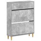 Schoenenkast 78x24x103 cm bewerkt hout betongrijs