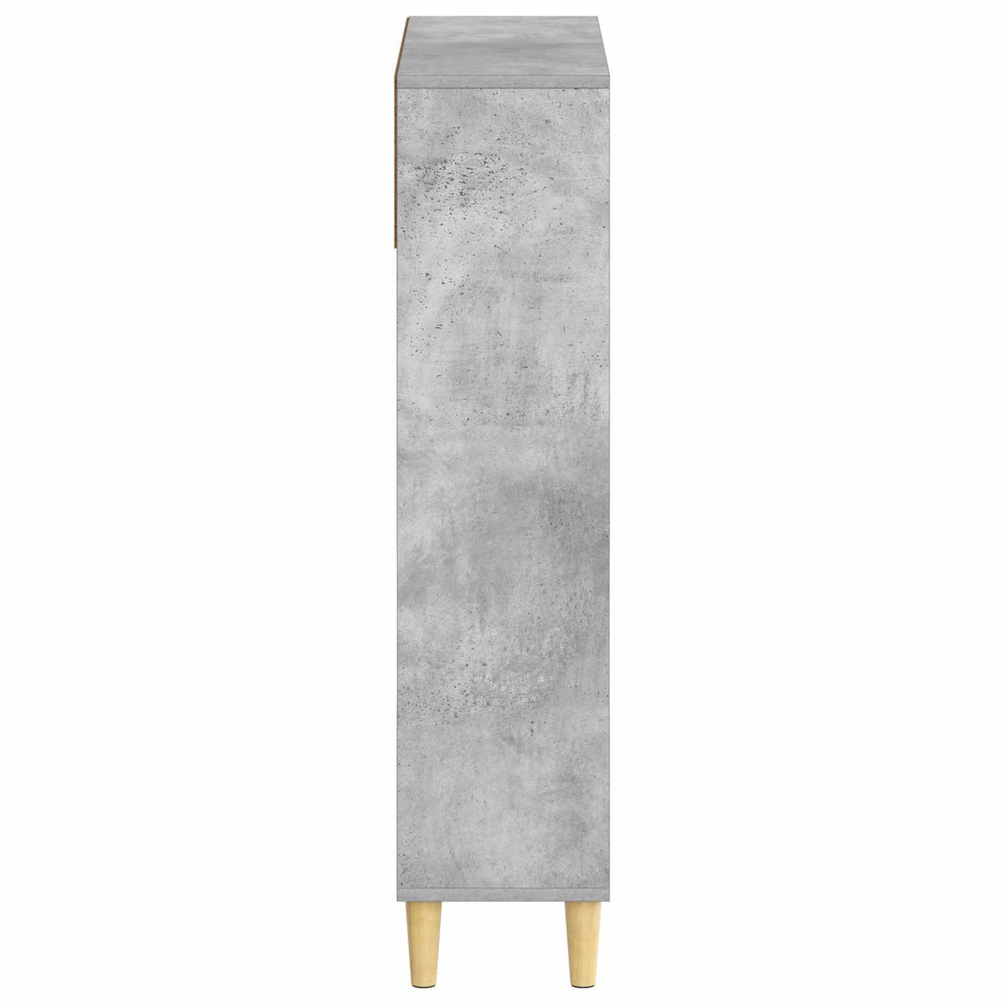 Schoenenkast DELFT 78 x 24 x 103 cm Bewerkt hout Betongrijs