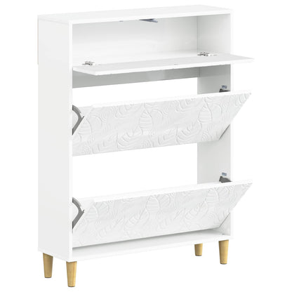 Schoenenkast DELFT 78 x 24 x 103 cm Bewerkt hout Hoogglans Wit