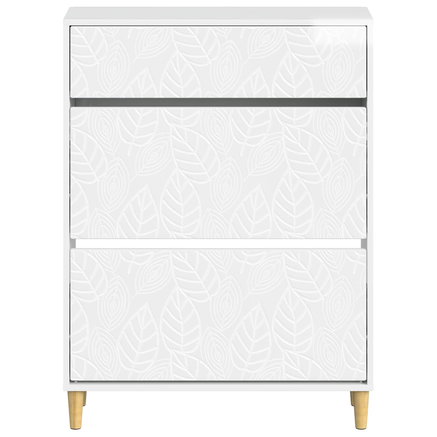 Schoenenkast DELFT 78 x 24 x 103 cm Bewerkt hout Hoogglans Wit