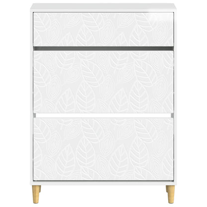 Schoenenkast DELFT 78 x 24 x 103 cm Bewerkt hout Hoogglans Wit