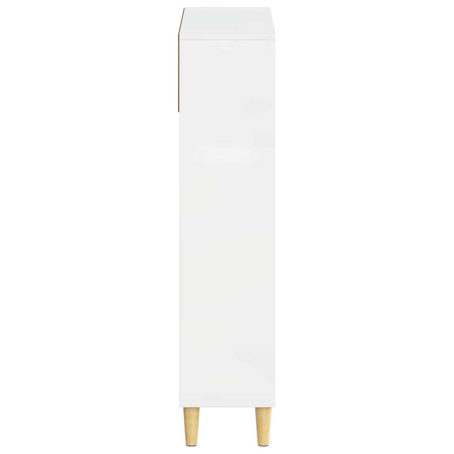 Schoenenkast DELFT 78 x 24 x 103 cm Bewerkt hout Hoogglans Wit