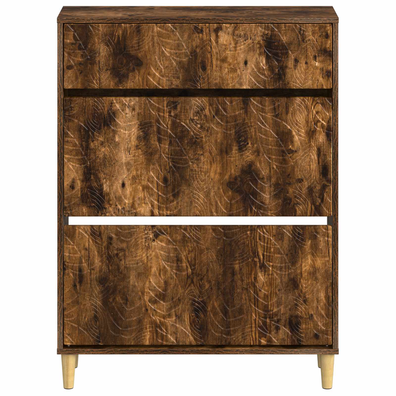 Schoenenkast DELFT 78 x 24 x 103 cm Bewerkt hout Gerookt eiken