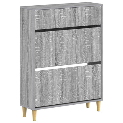 Schoenenkast DELFT 78 x 24 x 103 cm Bewerkt hout Grijs Sonoma
