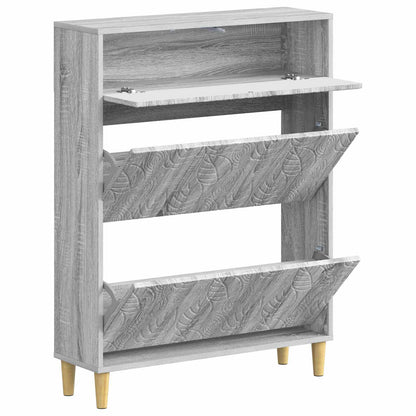 Schoenenkast DELFT 78 x 24 x 103 cm Bewerkt hout Grijs Sonoma