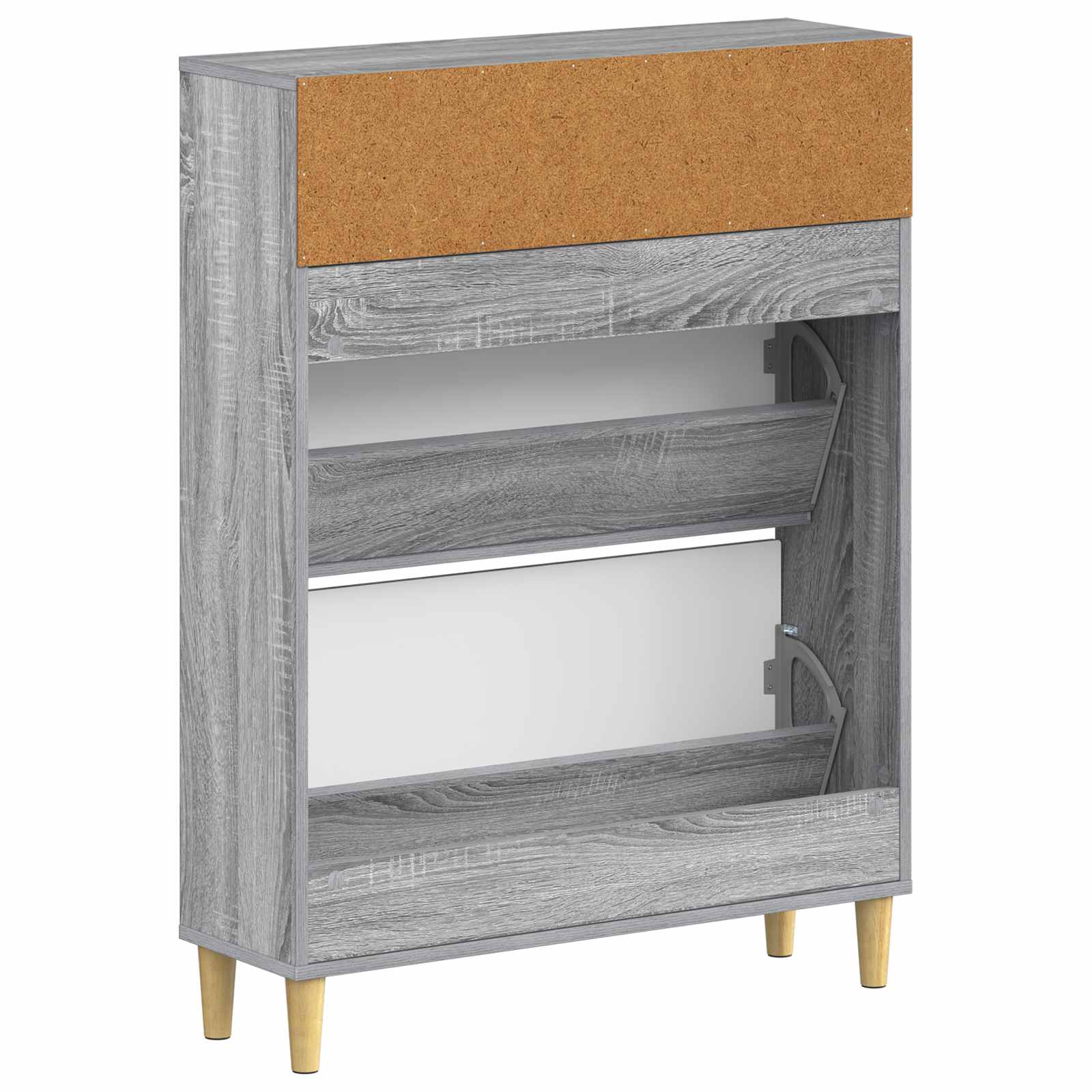 Schoenenkast DELFT 78 x 24 x 103 cm Bewerkt hout Grijs Sonoma