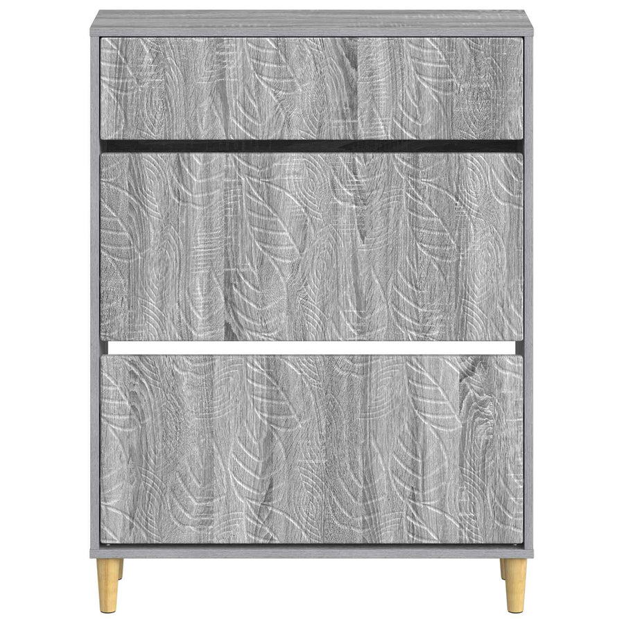 Schoenenkast DELFT 78 x 24 x 103 cm Bewerkt hout Grijs Sonoma