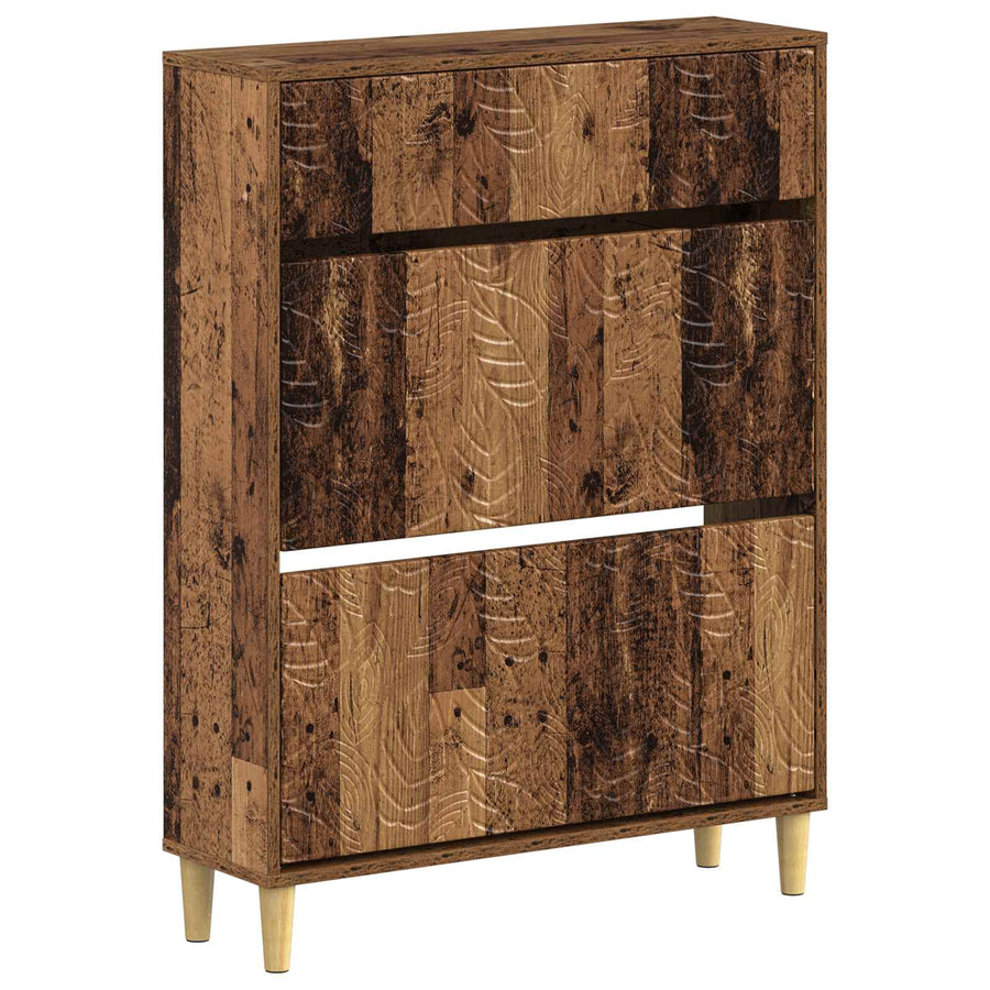 Schoenenkast DELFT 78 x 24 x 103 cm Bewerkt hout Oud hout