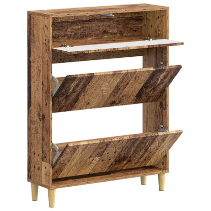 Schoenenkast DELFT 78 x 24 x 103 cm Bewerkt hout Oud hout
