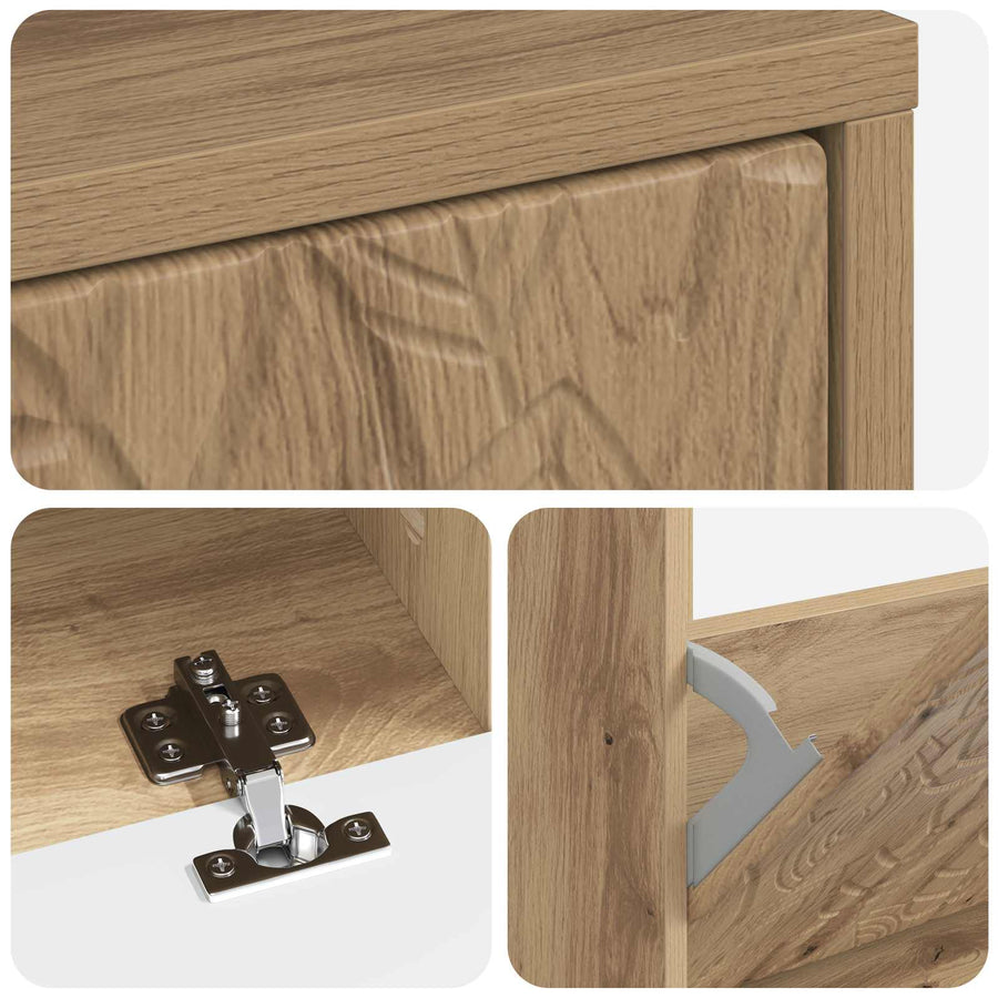 Schoenenkast DELFT 78 x 24 x 103 cm Bewerkt hout