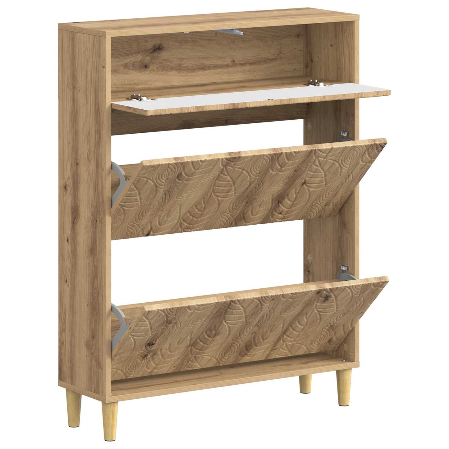 Schoenenkast DELFT 78 x 24 x 103 cm Bewerkt hout
