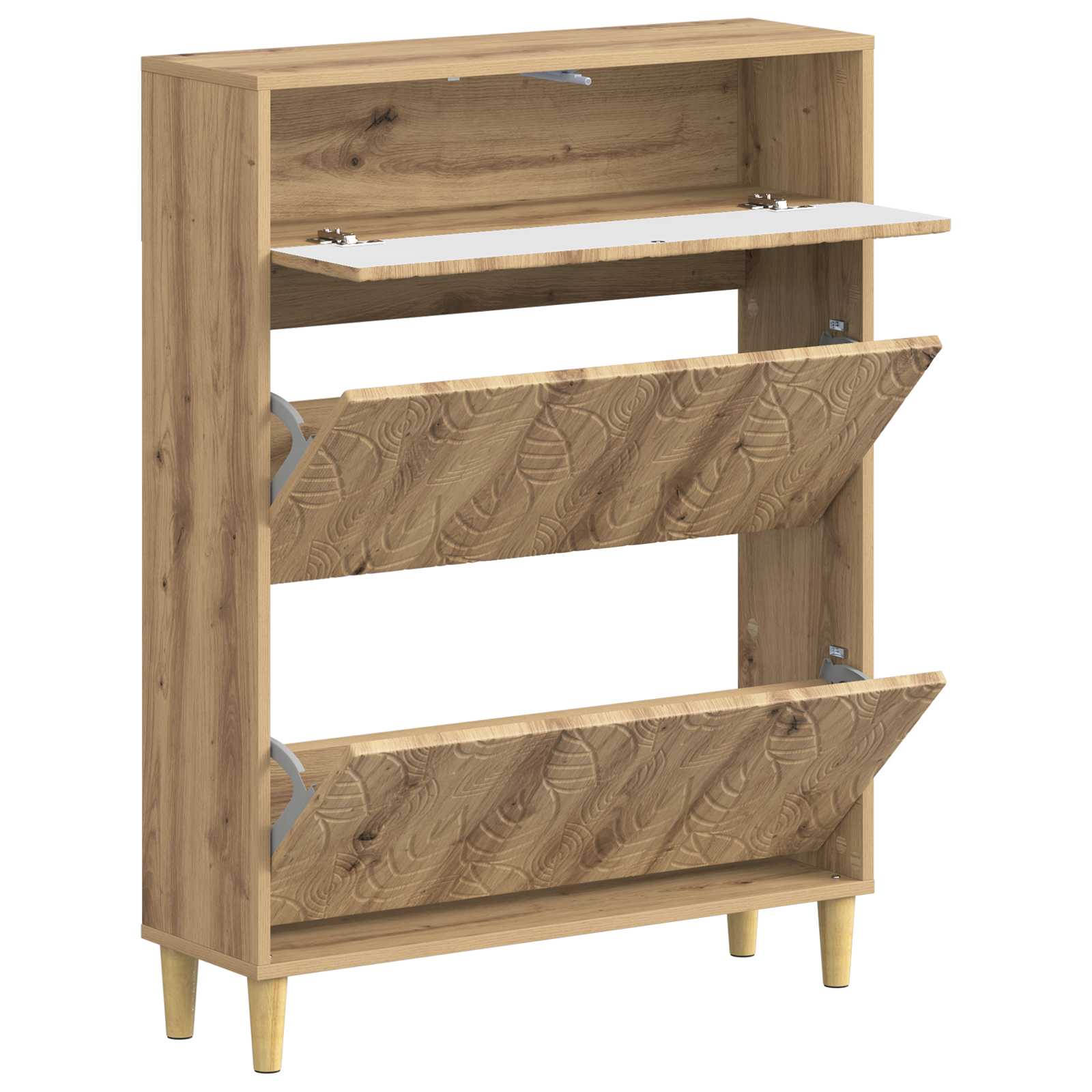 Schoenenkast DELFT 78 x 24 x 103 cm Bewerkt hout