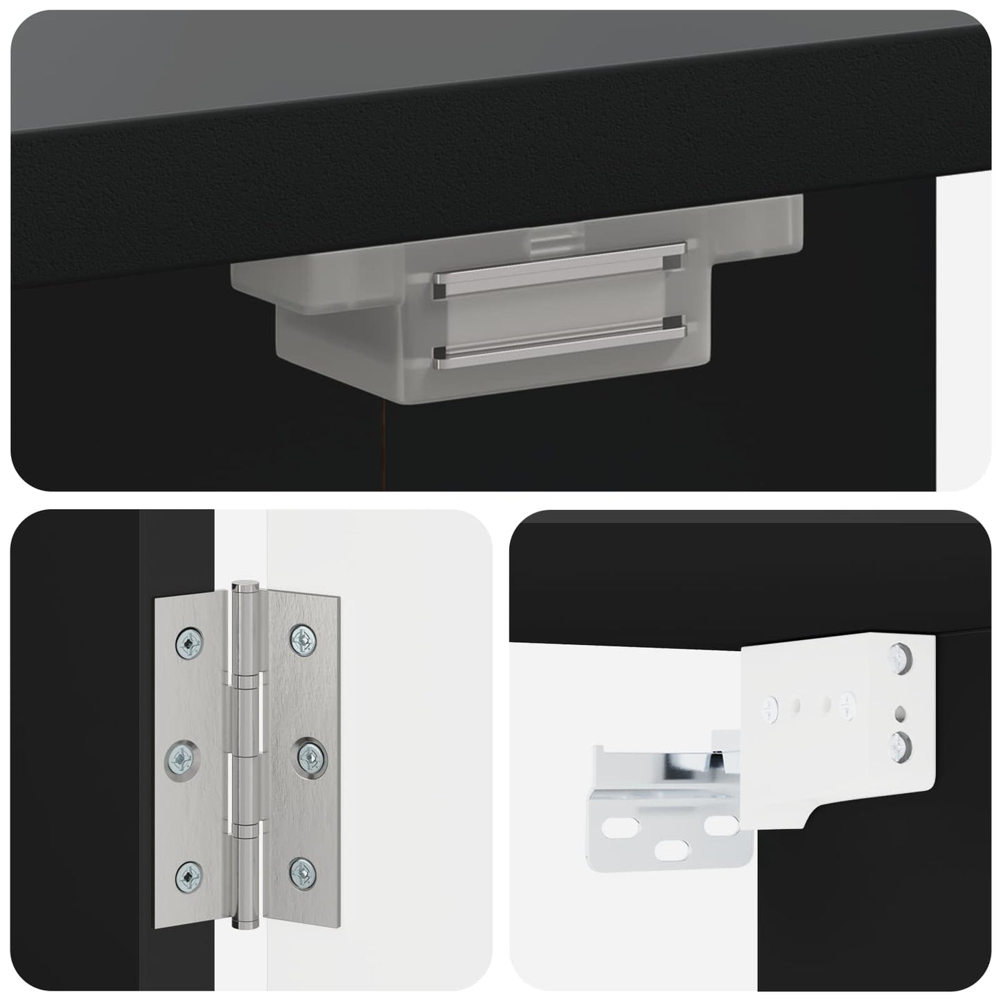 Dartbord Kabinet DELFT Zwart 52,5 x 10,5 x 53,5 cm Bewerkt hout