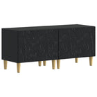 Tv-meubel bewerkt hout zwart 49x35x43 cm