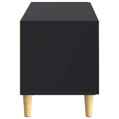 Tv-meubel Zwart Bewerkt hout