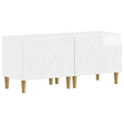 Tv-meubel hoogglans wit 49x35x43 cm bewerkt hout