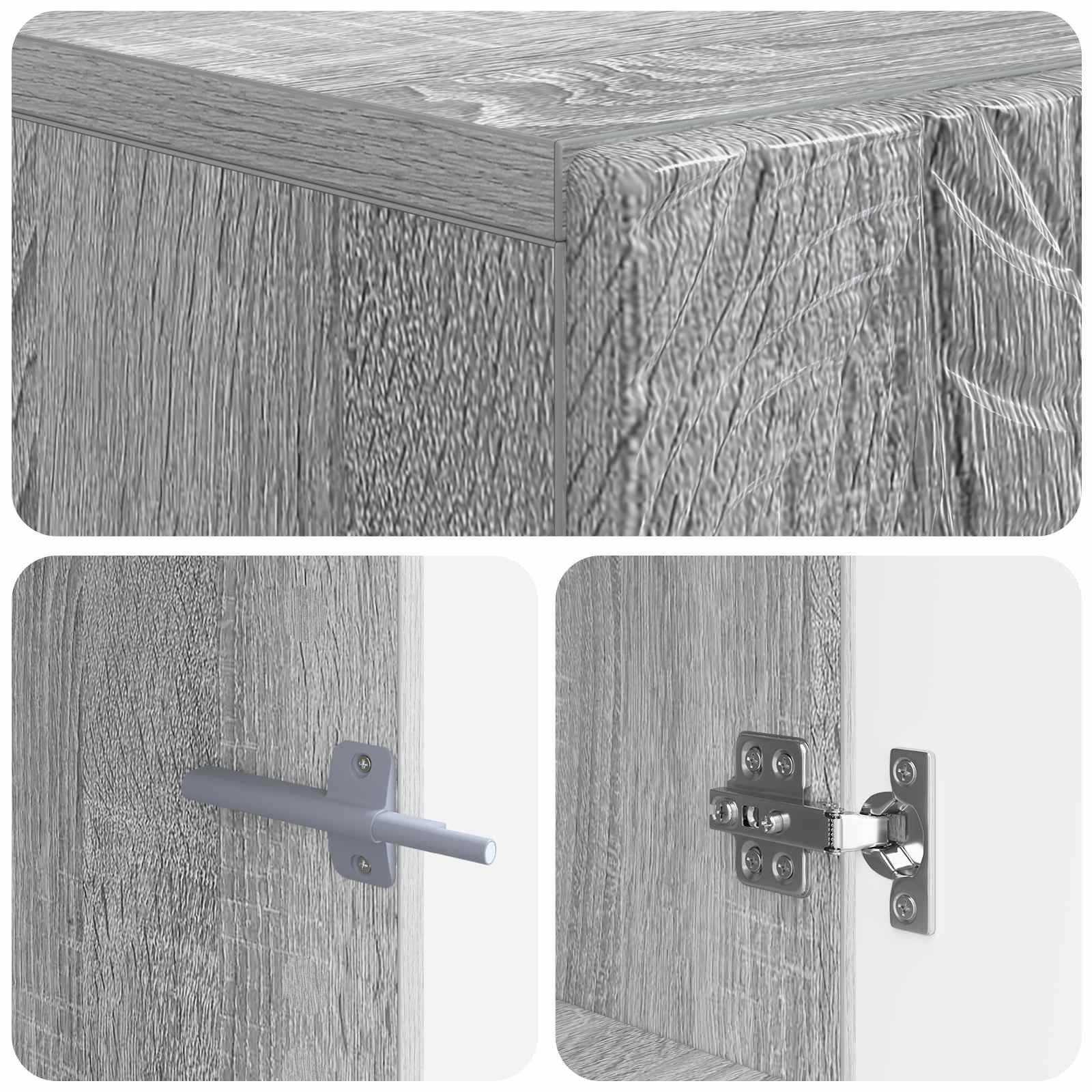 Tv-meubel Grijs Sonoma Bewerkt hout