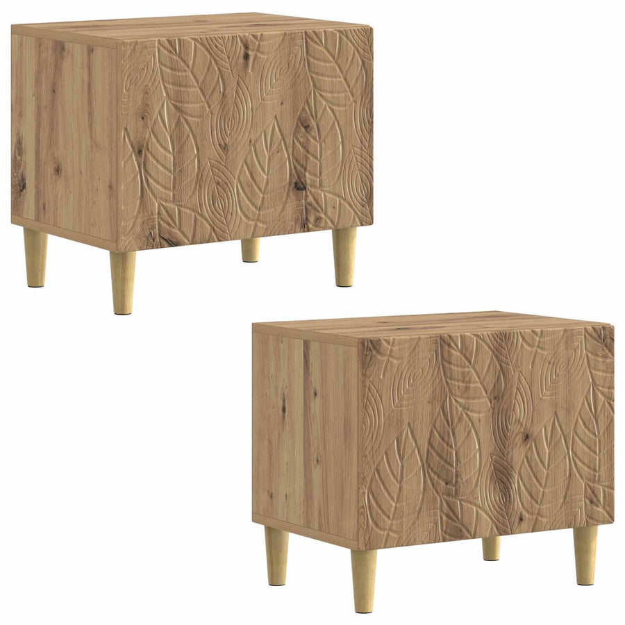 Tv-meubel Artisanaal eiken Bewerkt hout