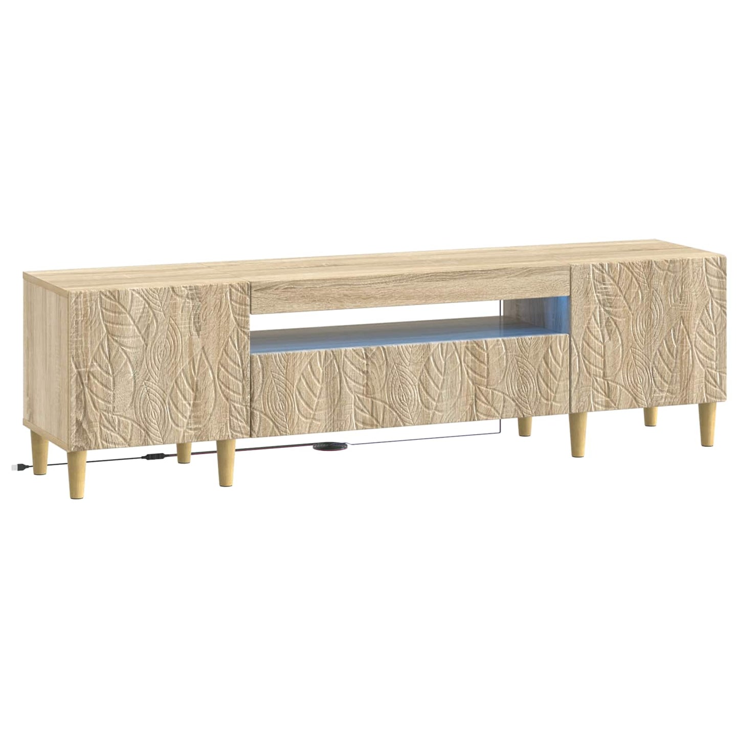 LED tv-meubel Sonoma Eiken Bewerkt hout