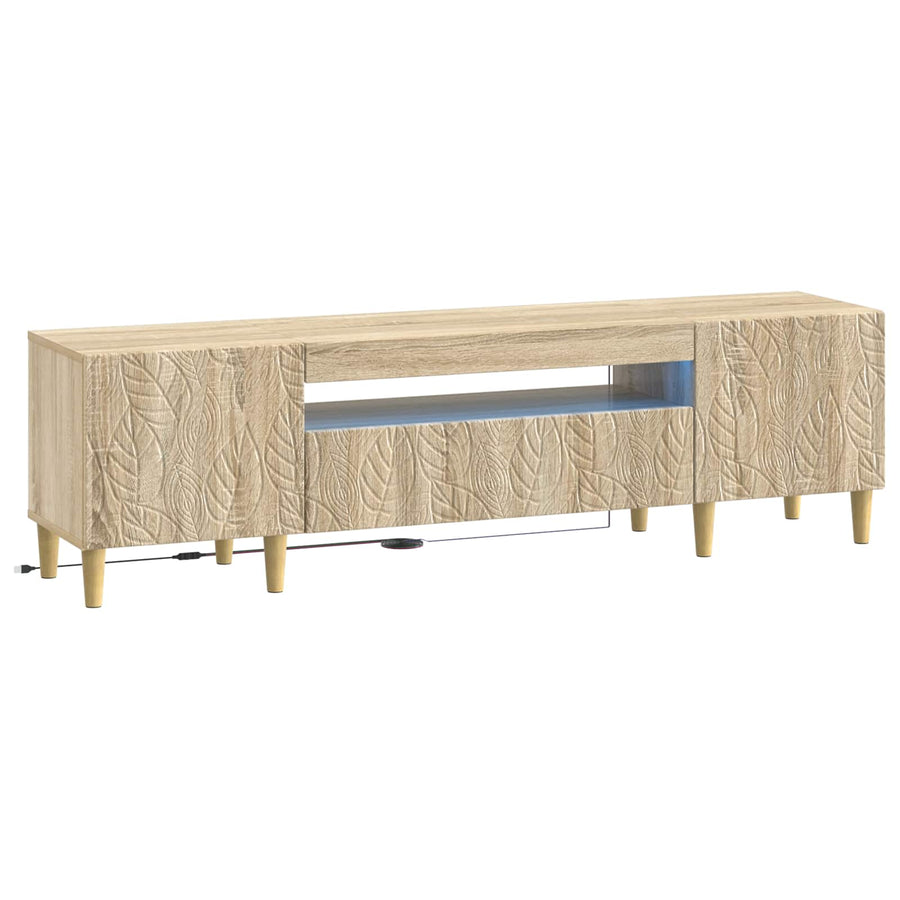 LED tv-meubel Sonoma Eiken Bewerkt hout