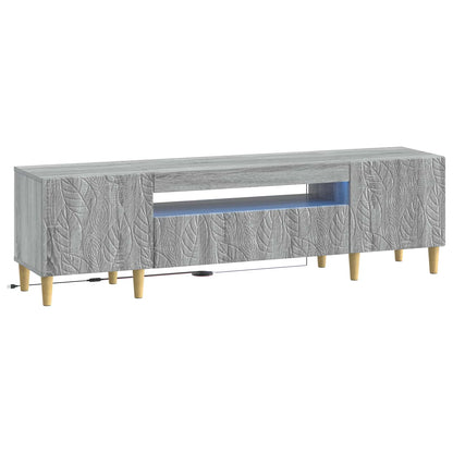 LED tv-meubel Grijs Sonoma Bewerkt hout