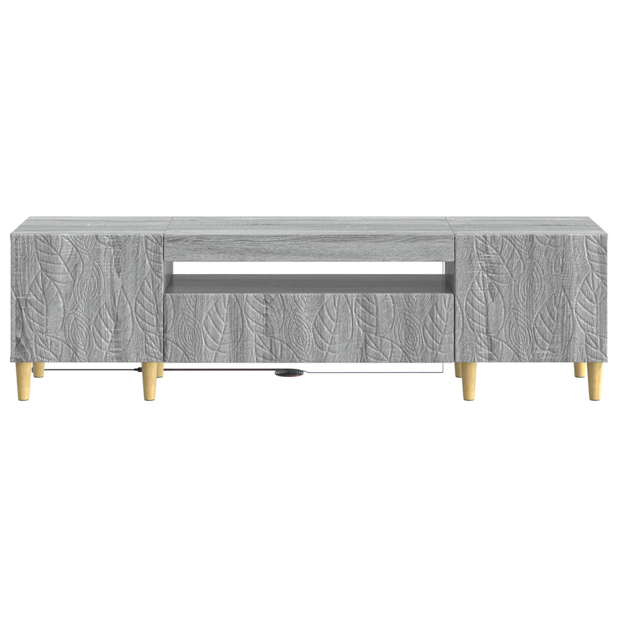 LED tv-meubel Grijs Sonoma Bewerkt hout