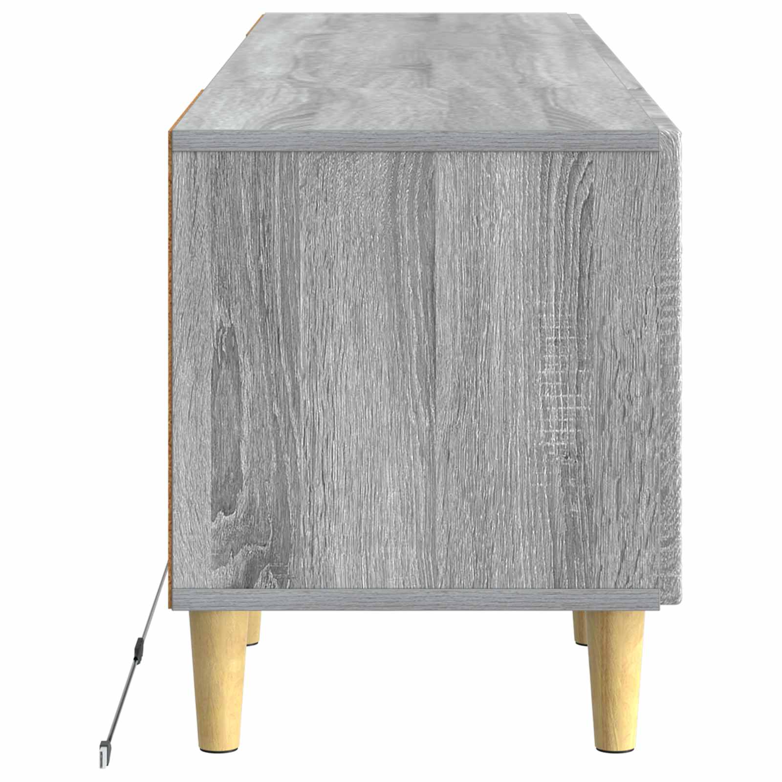 LED tv-meubel Grijs Sonoma Bewerkt hout