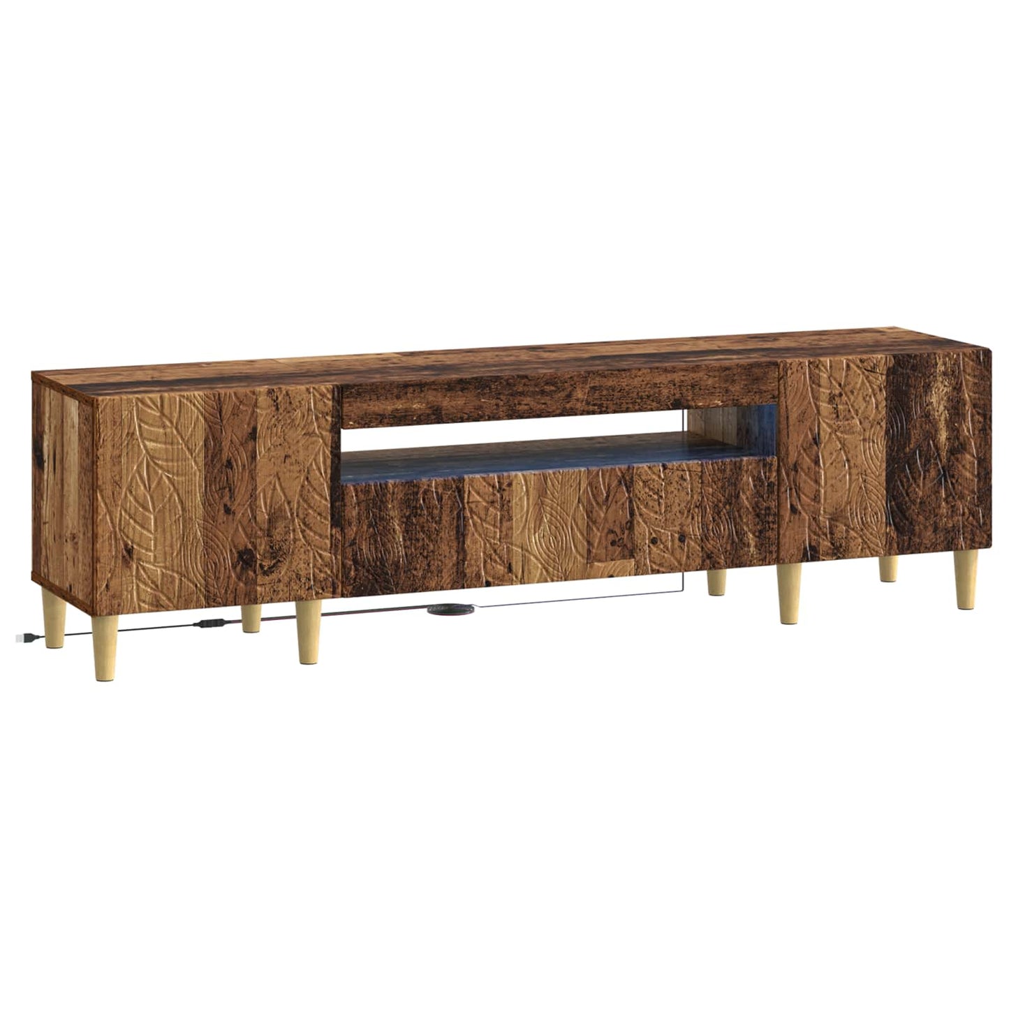 LED tv-meubel Oud hout Bewerkt hout