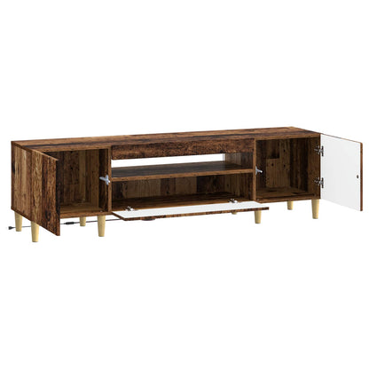 LED tv-meubel Oud hout Bewerkt hout