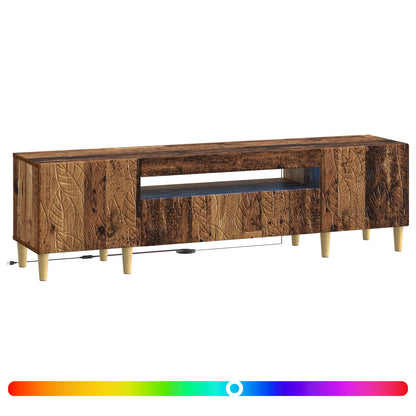 LED tv-meubel Oud hout Bewerkt hout