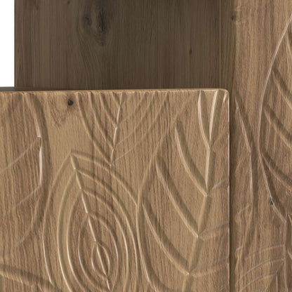 LED tv-meubel Artisanaal eiken Bewerkt hout