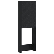 Toiletkast zwart 66x25,5x190 cm bewerkt hout