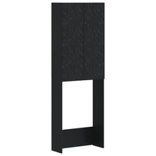 Toiletkast DELFT Zwart 66 x 25,5 x 190 cm Bewerkt hout