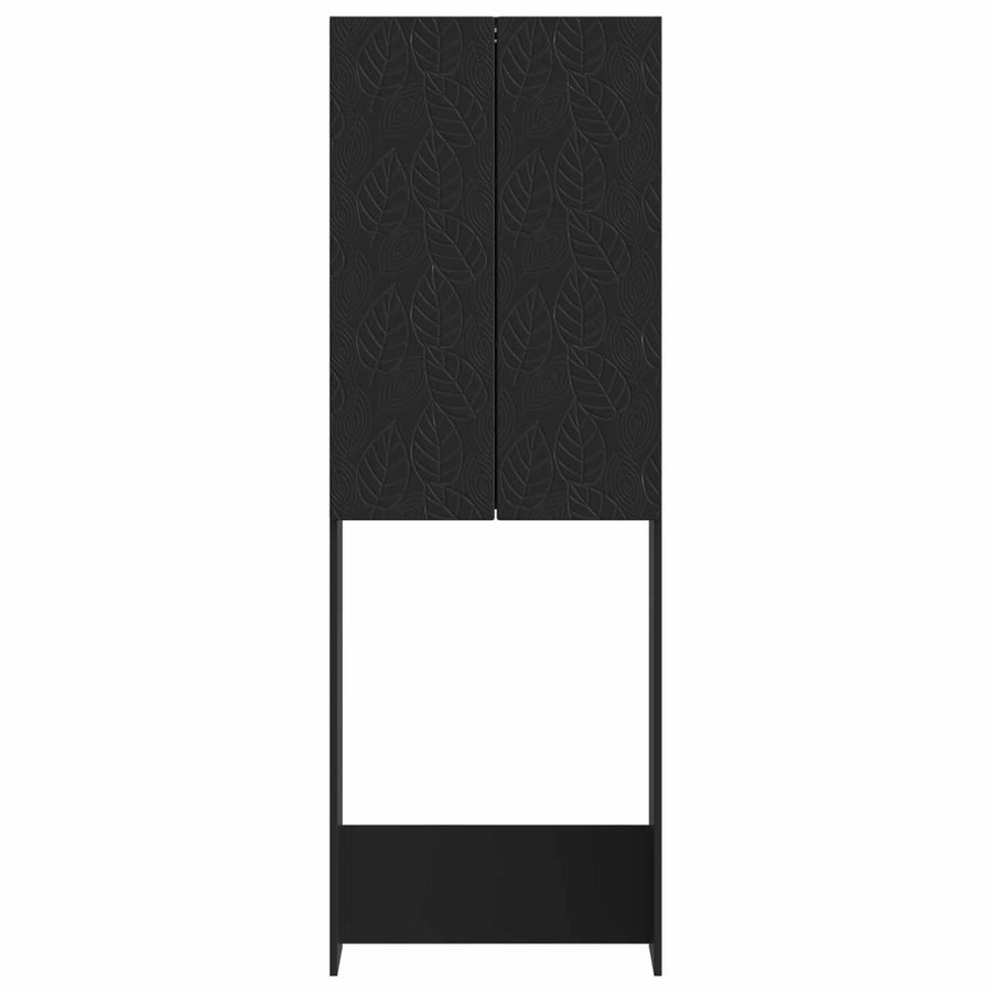 Toiletkast DELFT Zwart 66 x 25,5 x 190 cm Bewerkt hout