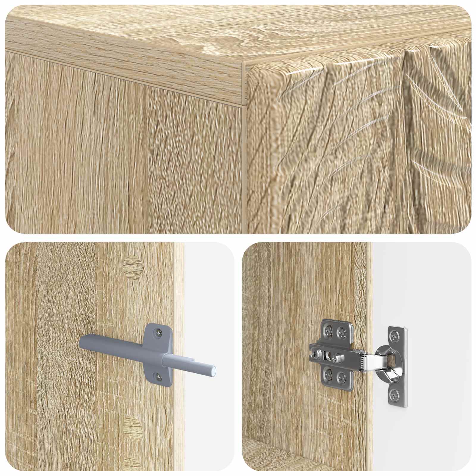 Toiletkast DELFT Sonoma Eiken 66 x 25,5 x 190 cm Bewerkt hout
