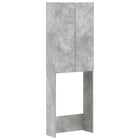 Toiletkast 66x25,5x190 cm betongrijs bewerkt hout