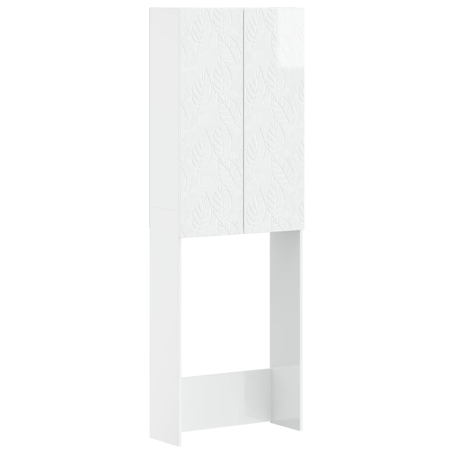Toiletkast DELFT Hoogglans Wit 66 x 25,5 x 190 cm Bewerkt hout