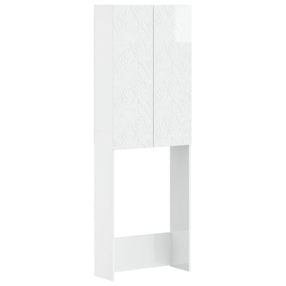 Toiletkast DELFT Hoogglans Wit 66 x 25,5 x 190 cm Bewerkt hout