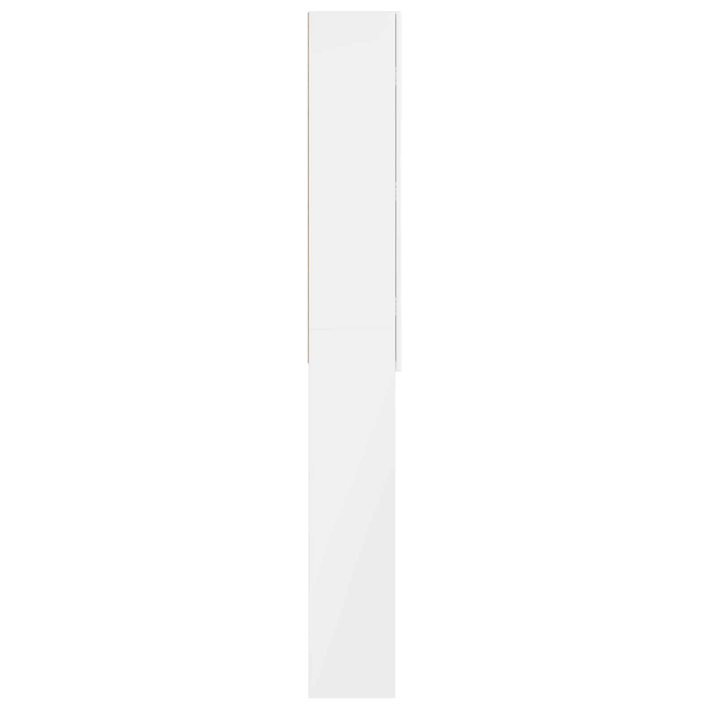 Toiletkast DELFT Hoogglans Wit 66 x 25,5 x 190 cm Bewerkt hout